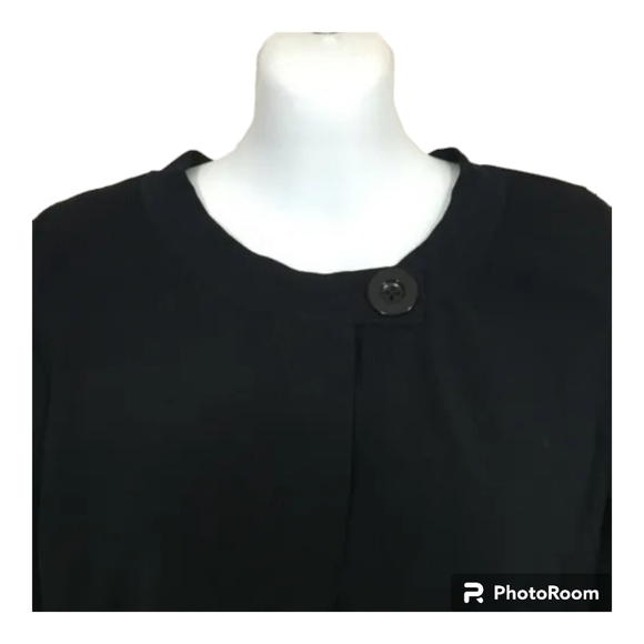 Cable & Gauge Womens Black Button Sweater w 3/4 sleeves - Picture 3 of 6